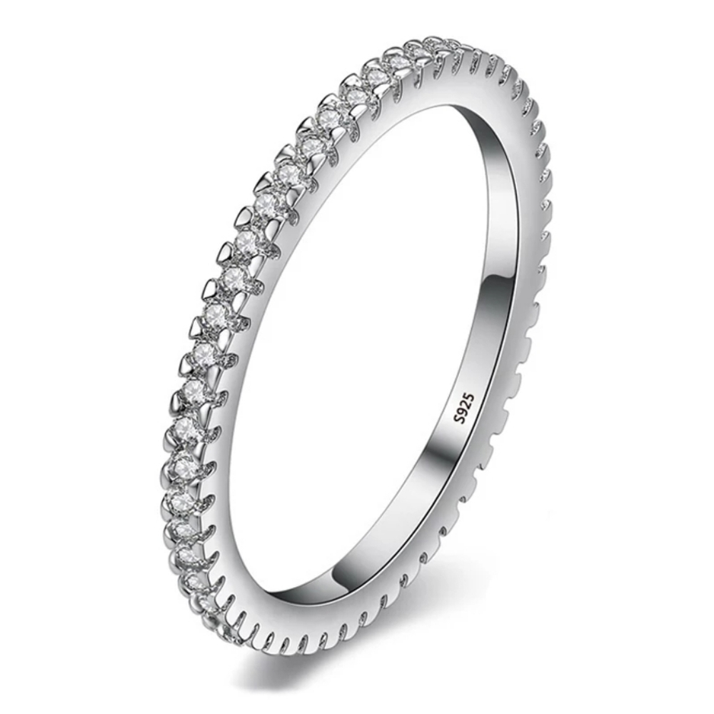 🍒Bundle for 2 New Silver Stackable Eternity Rings - Picture 4 of 5